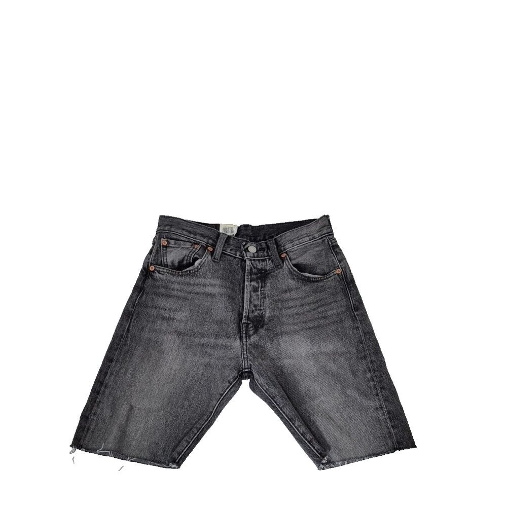 Levi's 501 Shorts Mens 28 Gray Buttonfly Stretch Cut‎ Offs NEW